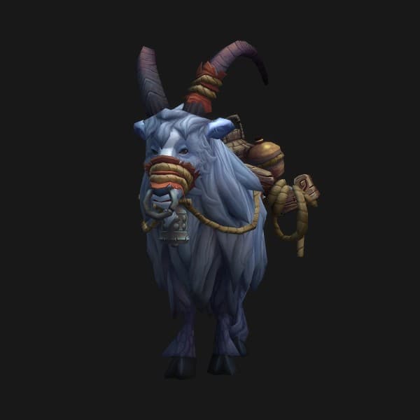 Verschneite Reitziege