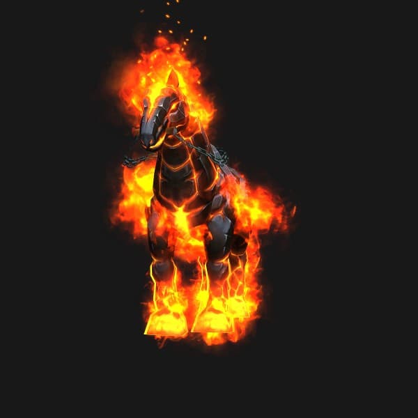 Glutmähnenschlachtross